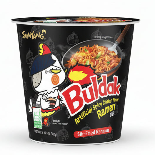 Samyang Buldak Original Noodles Cup 70g/ Samyang Buldak oriģinālās nūdeles krūzītē 70 g - Oishii Asian Mart