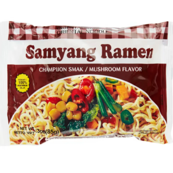 Samyang Ramen Mush Flavor 85g/ Samyang ramen nūdeles ar austrumu garšu 85 g