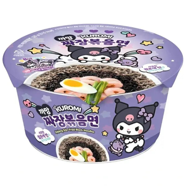 **LIMITED EDITION Sanrio Kuromi Jjajang Noodle 109g/ Sanrio Kuromi Jjajang nūdeles 109 g Sanrio