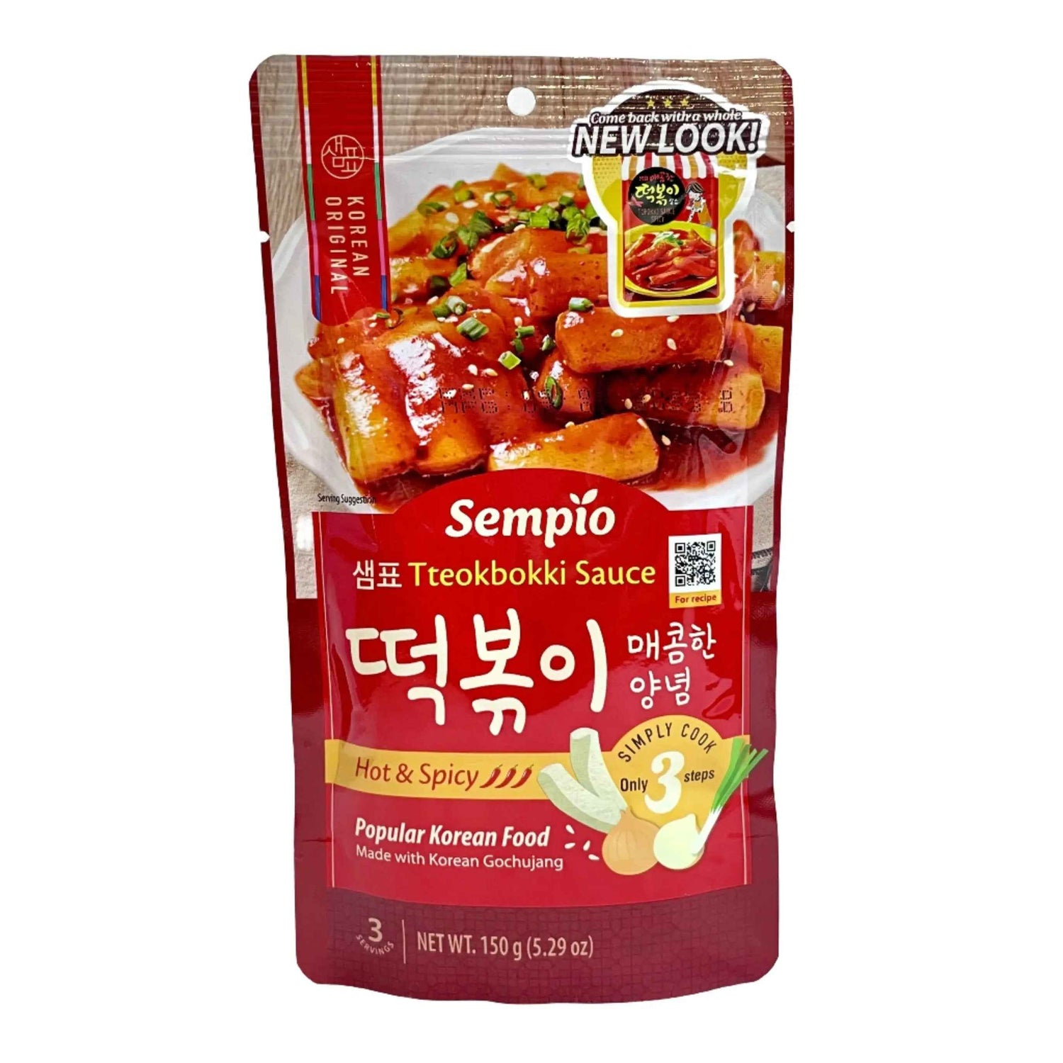 SEMPIO Tteokbokki Sauce Hot and Spicy 150g/ SEMPIO Tteokbokki mērce — karsta un pikanta 150g (Koreja)