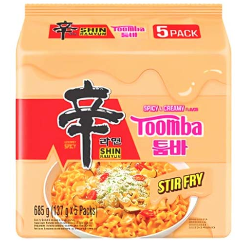 Shin Ramyun Stir Fry Toomba (5x137g)/ Shin Ramyun Toomba garšā 137g (5x137g)/