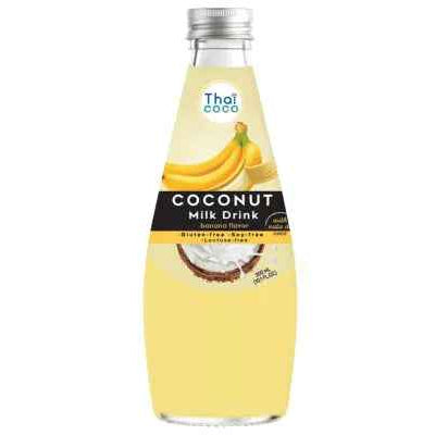 THAI COCO Coconut Banana milk 300ml/ THAI COCO Kokosriekstu, banānu piens 300ml