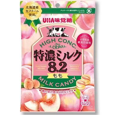 UHA Milk Candy – Peach, 70g / UHA piena konfektes – persiks, 70 g HY