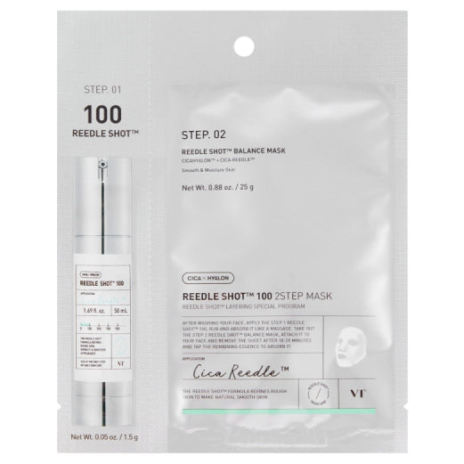 VT Reedle Shot 100 2-Step Mask/ VT Reedle Shot 100 2 soļu sejas maska Oishii Asian Mart