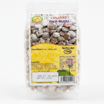 A 100g package of Vinjast Men Ruqu rice and jost flour mix, featuring a clear plastic bag with a yellow and white label showing the ingredients and product details.