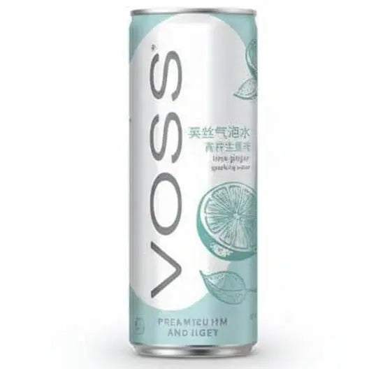 Voss Lime & Ginger Sparkling Drink 330ml/ Voss Laima un Ingvera Gāzēts Dzēriens 330 ml