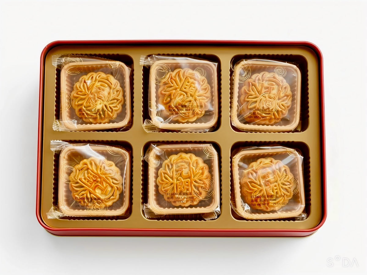 EULONG Mooncake, assorted flavours (6x80G)/ EULONG mēness kūkas ar dažādām garšām (6x80g)
