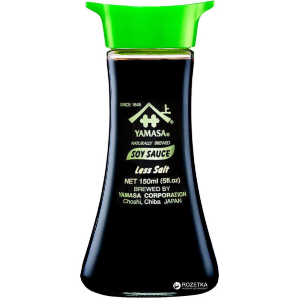 YAMASA Soy Sauce less salt 150ml/ YAMASA sojas mērce ar samazinātu sāls saturu 150 ml