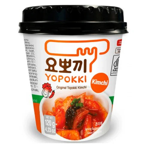YP Yopokki Halal Topokki Original Kimchi Cup 120g/ Yopokki halal topokki oriģinālais kimči (glāze) 120 g YOUNG POONG