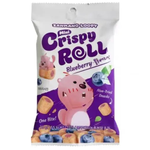 ZANMANG Loopy Crispy Blueberry Roll 30g/ ZANMANG Loopy kraukšķīgie melleņu rullīši 30 g Aiyike Melody