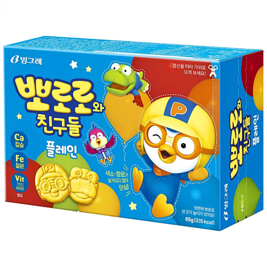 BINGGRAE Pororo Plain Biscuit 65g EARNEST