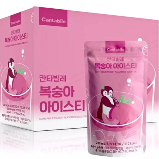 CANTABILE Peach Flavoured / Persiku Garšas Ade 230ml