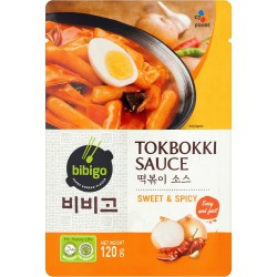 Bibigo Tokbokki Sauce Sweet &amp; Spicy/ Bibigo Tokbokki Saldā &amp; Asā Mērce 