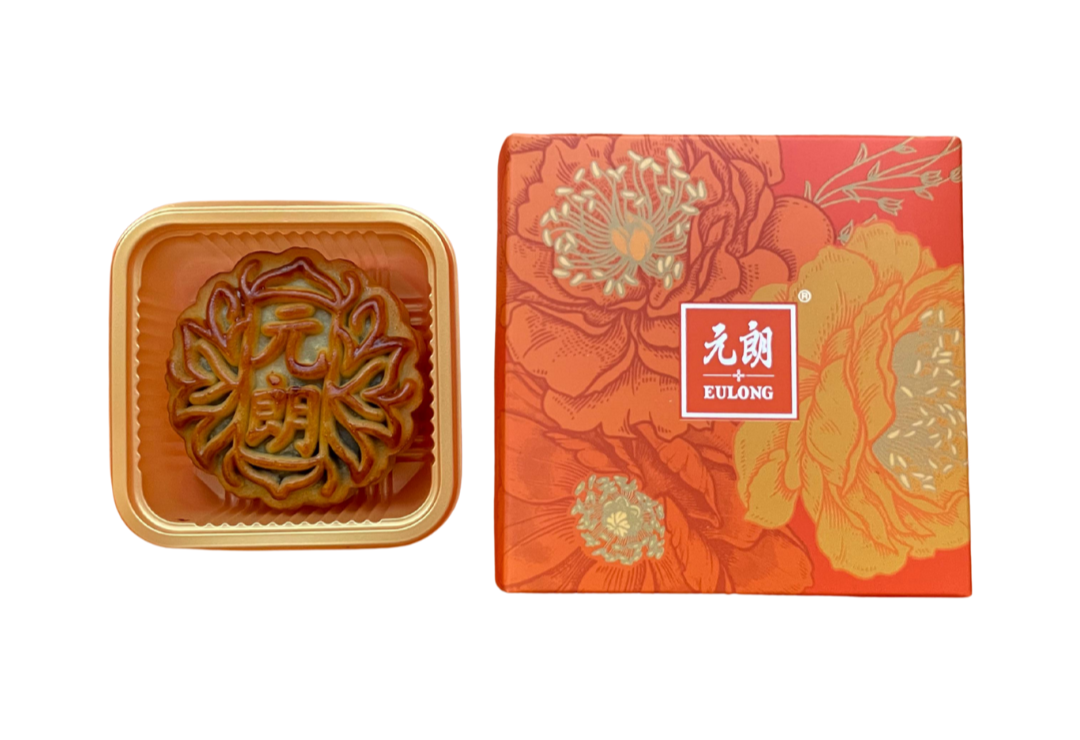 EULONG Lotus Seed Paste and Egg Yolk 100g/ EULONG mēness kūka ar lotosa sēklu pastu un olu dzeltenumu 100 g EULONG