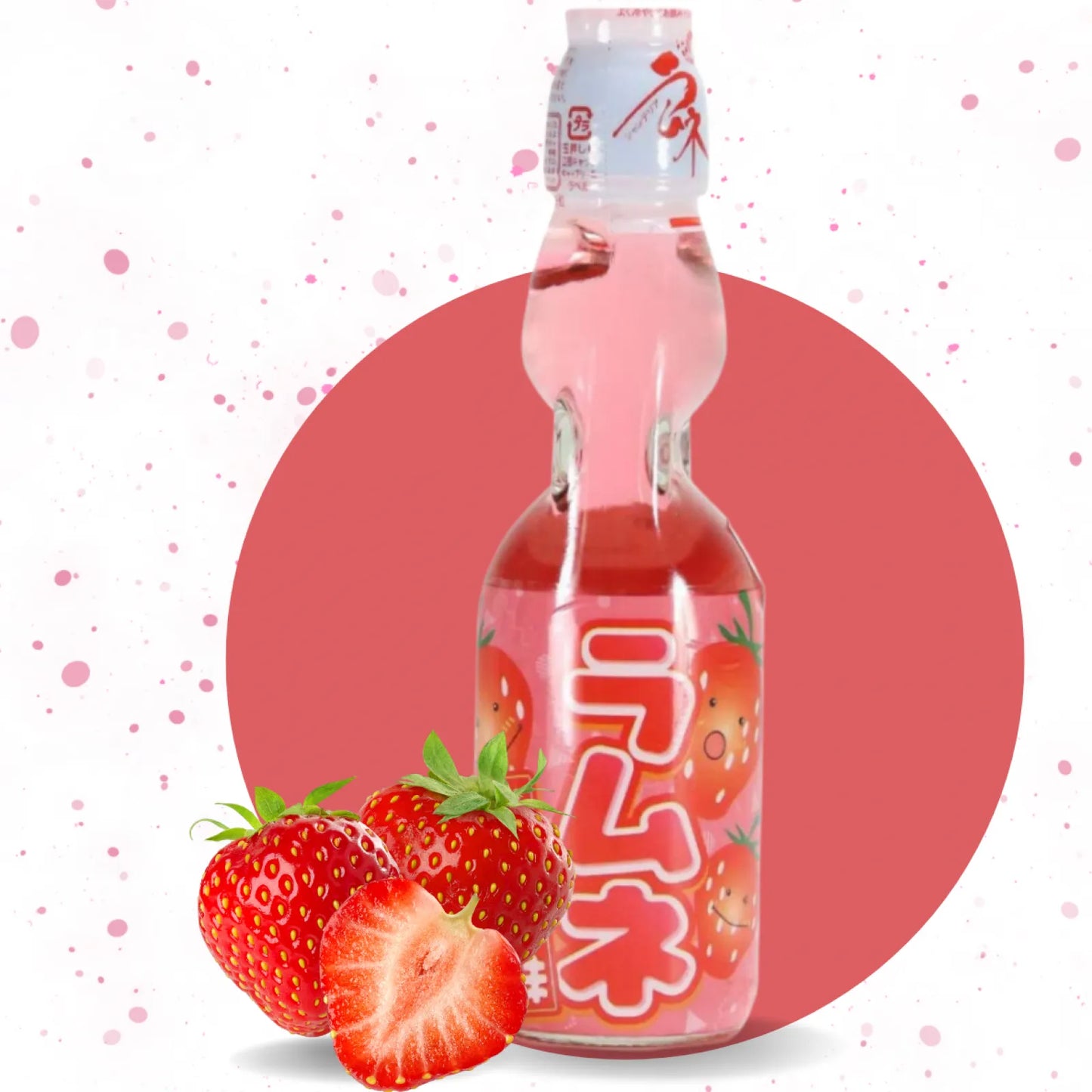 JP Hatakosen Ramune Strawberry 200ml