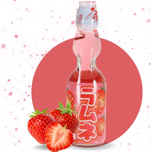 JP Hatakosen Ramune Strawberry 200ml