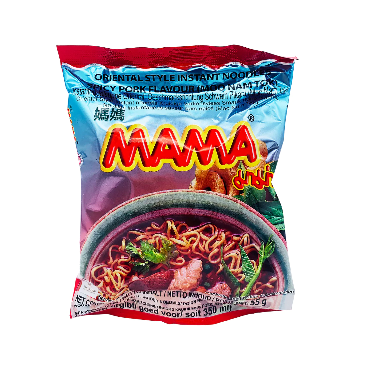 MAMA ātri pagatavojamās nūdeles Moo Nam Tok 55 g