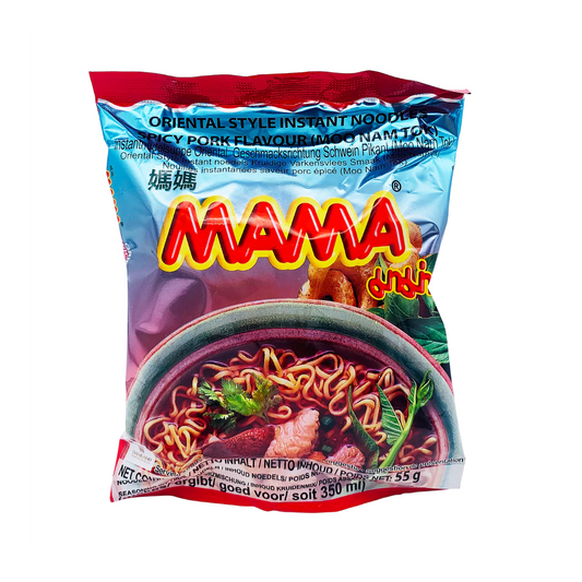 MAMA ātri pagatavojamās nūdeles Moo Nam Tok 55 g