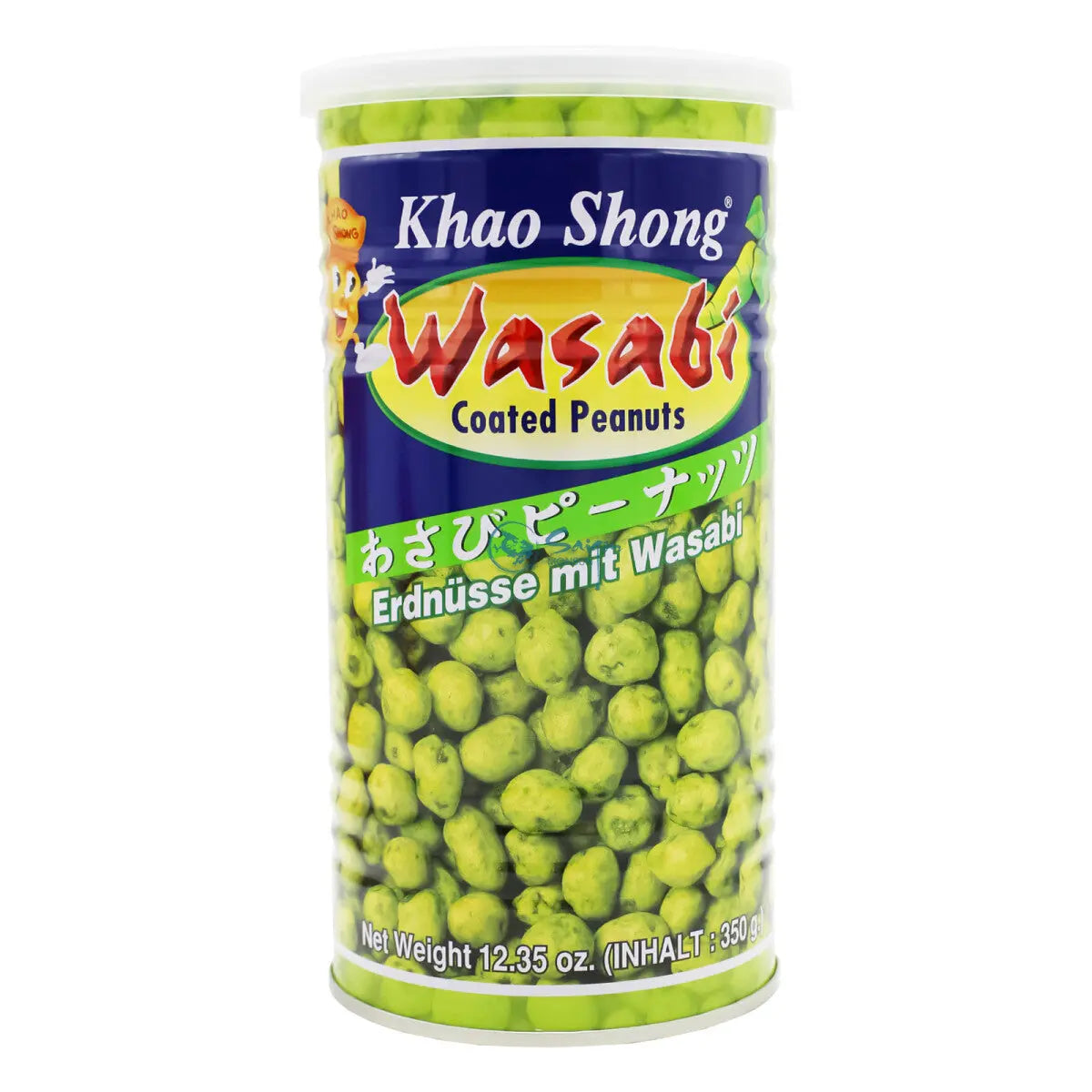KHAO SHONG Wasabi coated peanuts 350g/ KHAO SHONG ar vasabi pārklāti zemesrieksti 350 g Khao Shong