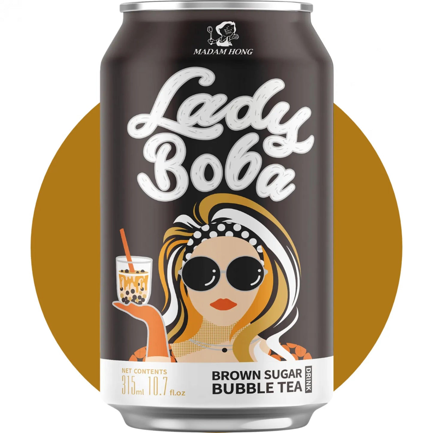 LADY BOBA burbuļtēja brūnais cukurs 315ml