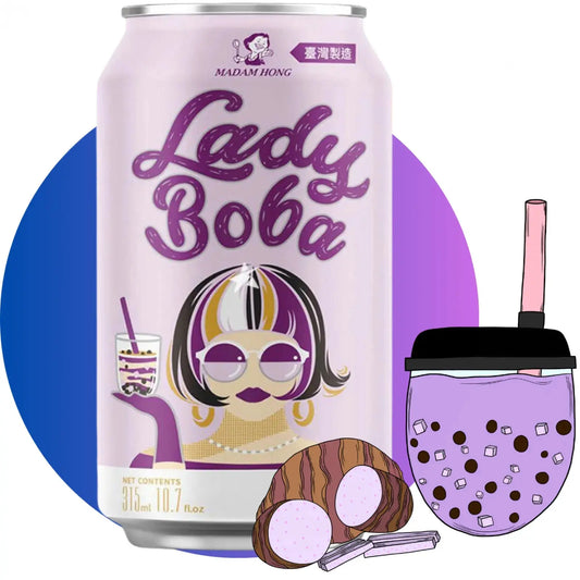 LADY BOBA Bubble Tea Taro Pearl 315ml Madam Hong