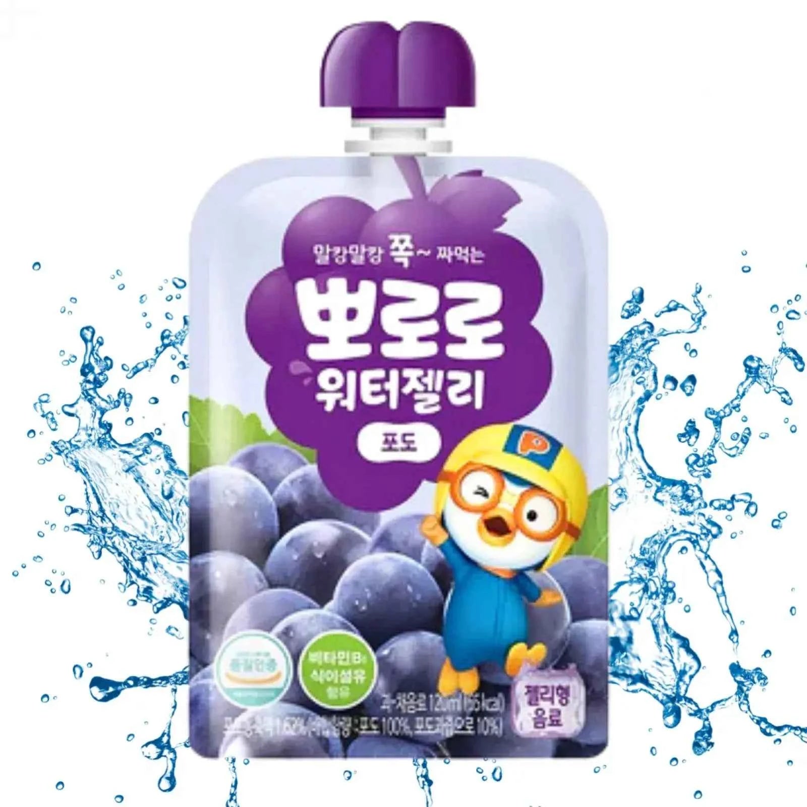 PALDO Pororo Water Jelly Grape Flavor 120ml KR
