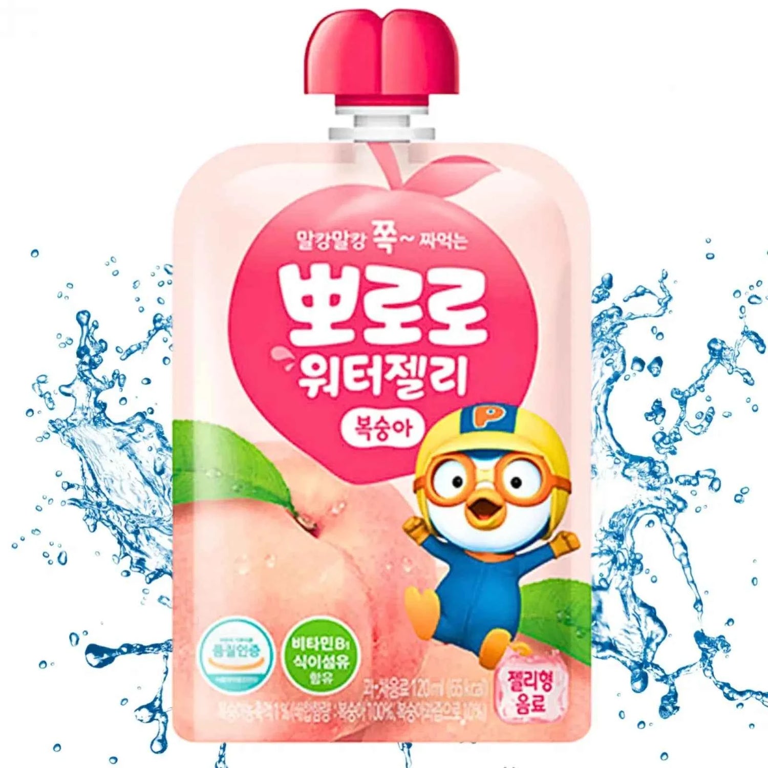 PALDO Pororo Water Jelly Peach Flavor 120ml KR