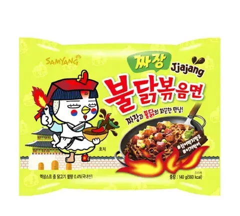 SAM YANG hot chick ramen JJajangMulti 140g/ SAM YANG Asais Vistas Ramens JJajangMulti 140g Samyang