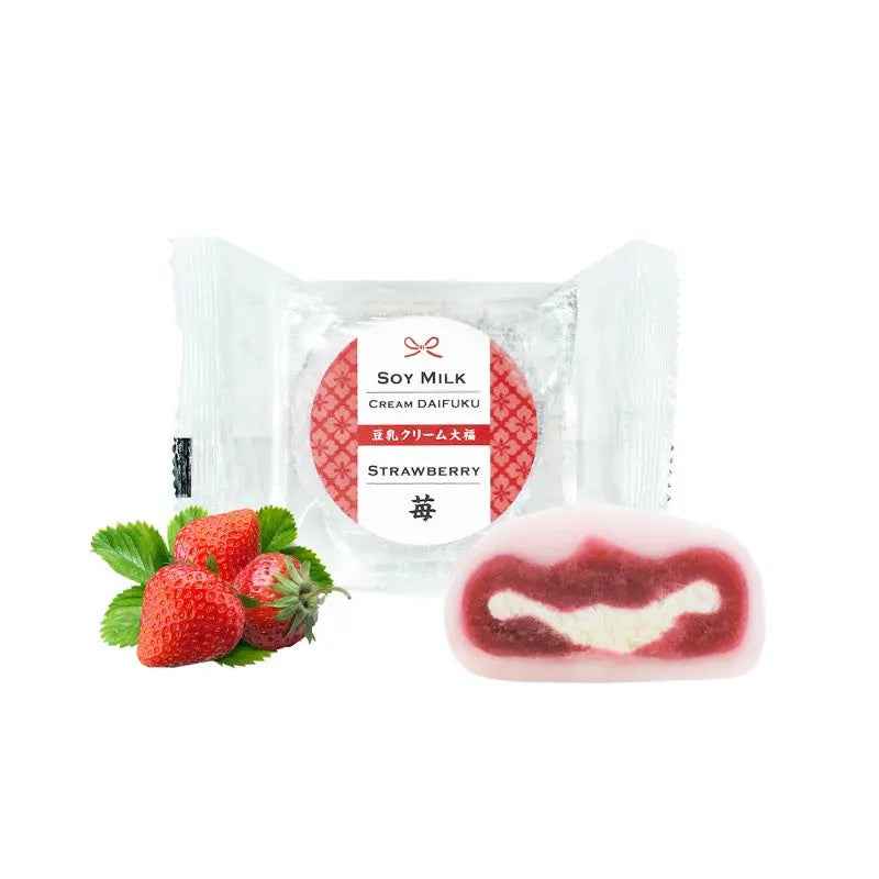 Strawberry soy milk Daifuku 60g/ Zemeņu sojas piena Daifuku 60g
