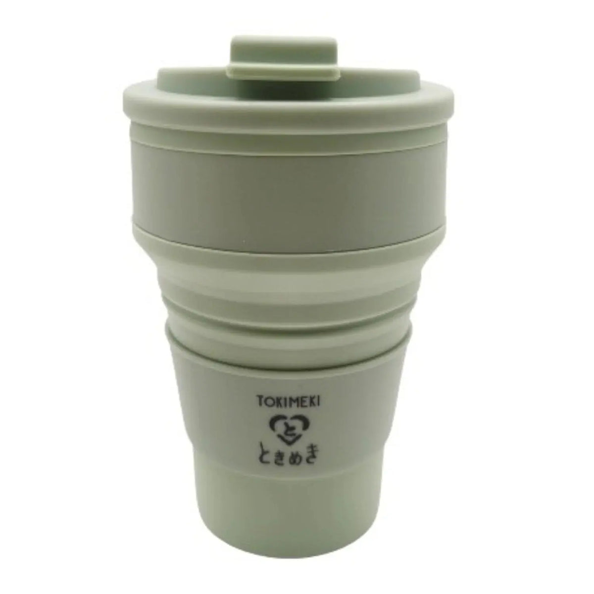 Tokimeki Foldable Cup Green/ Tokimeki Saliekama Krūze Zaļa Oishii Asian Mart