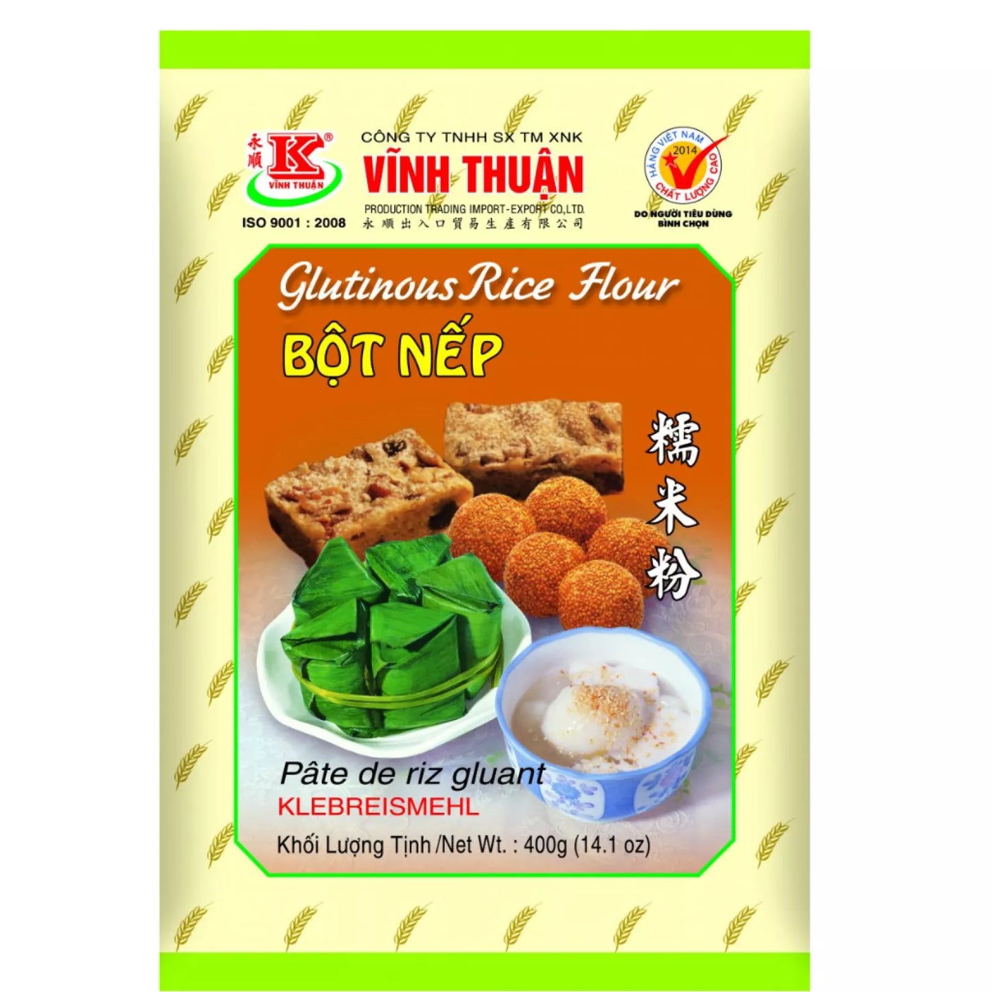 VT Glutinous Rice Flour bot nep 400g VN