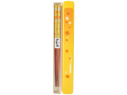 Yellow Chopsticks &amp; box set/ Dzeltenais irbuļu komplekts